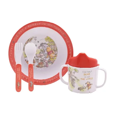 Disney Winnie the Pooh kinder servies – 4-delige melamine set