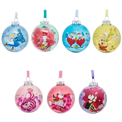 Disney Alice in Wonderland – Set van 7 Kerstballen | Kerstdecoratie