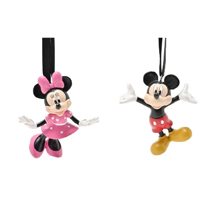Disney Mickey & Minnie Resin Hangornament – Set van 2 | Decoratie & Cadeau