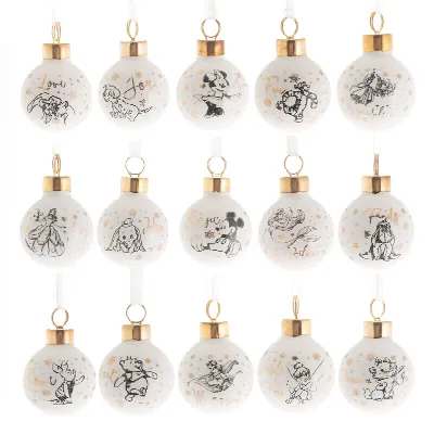 Disney kerstsfeer: set van 15 keramische kerstballen – deluxe collectie