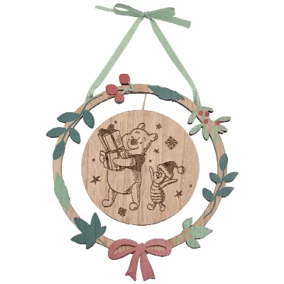 Winnie the Pooh Hangende Ronde Plaquette – Wooden Wall Plaque