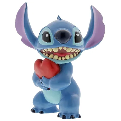 Stitch met hart beeldje Disney Showcase figurine